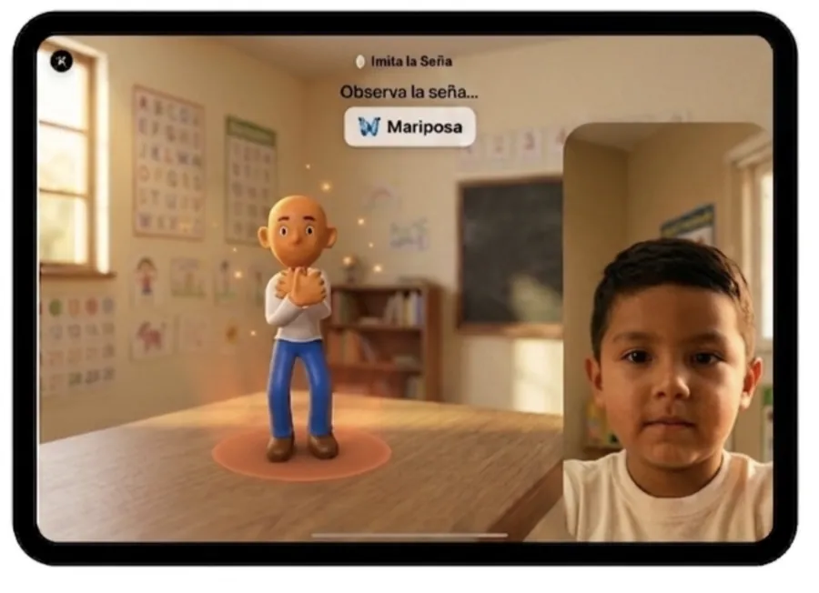 Lección de SignaPlay: paso «observa», el avatar muestra la seña